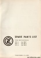 Spare parts list ČZ 980